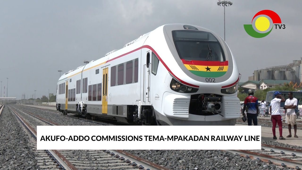 Akufo-Addo commissions Tema-Mpakadan standard gauge railway line and the diesel multiple unit trains