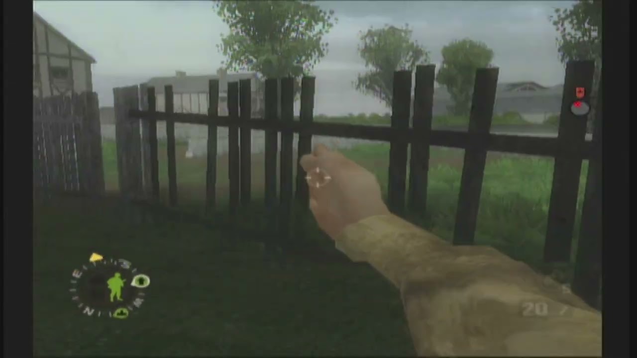 12. Karate chop that fence. Brothers In Arms in 4K: Earned in Blood. XBOX Original. -Squad. red stop
