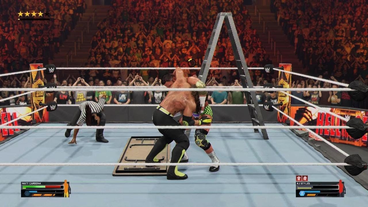 WWE 2K25 matt vs aj intercontinental championship