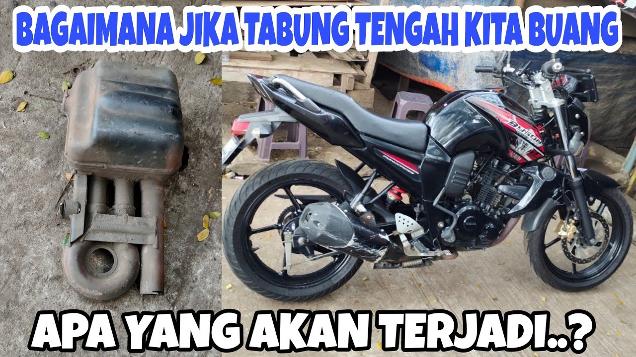 PERCOBAAN KNALPOT YAMAHA BYSON BAGAIMANA JIKA TABUNG TENGAH KITA GANTI DENGAN PIPA