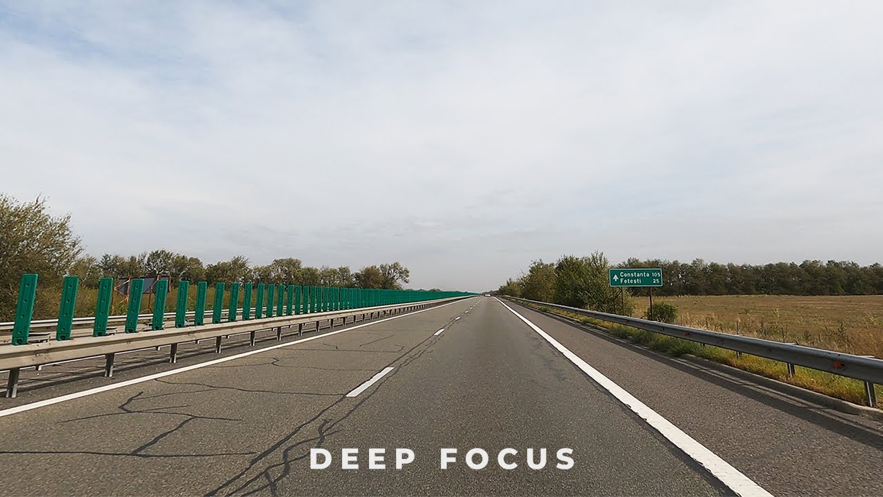 Highway Driving Ambient Music for Focus and Deep Work (No Distractions)