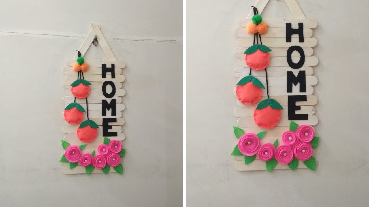 Popsicle stick craft easy | Home decor with popsicle sticks | DIY Wall hanging