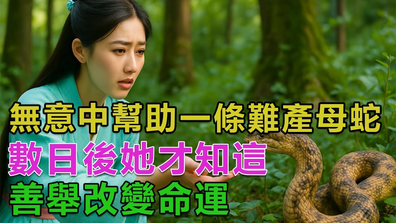 民間故事：無意中幫助一條難產母蛇，數日後她才知這善舉改變命運