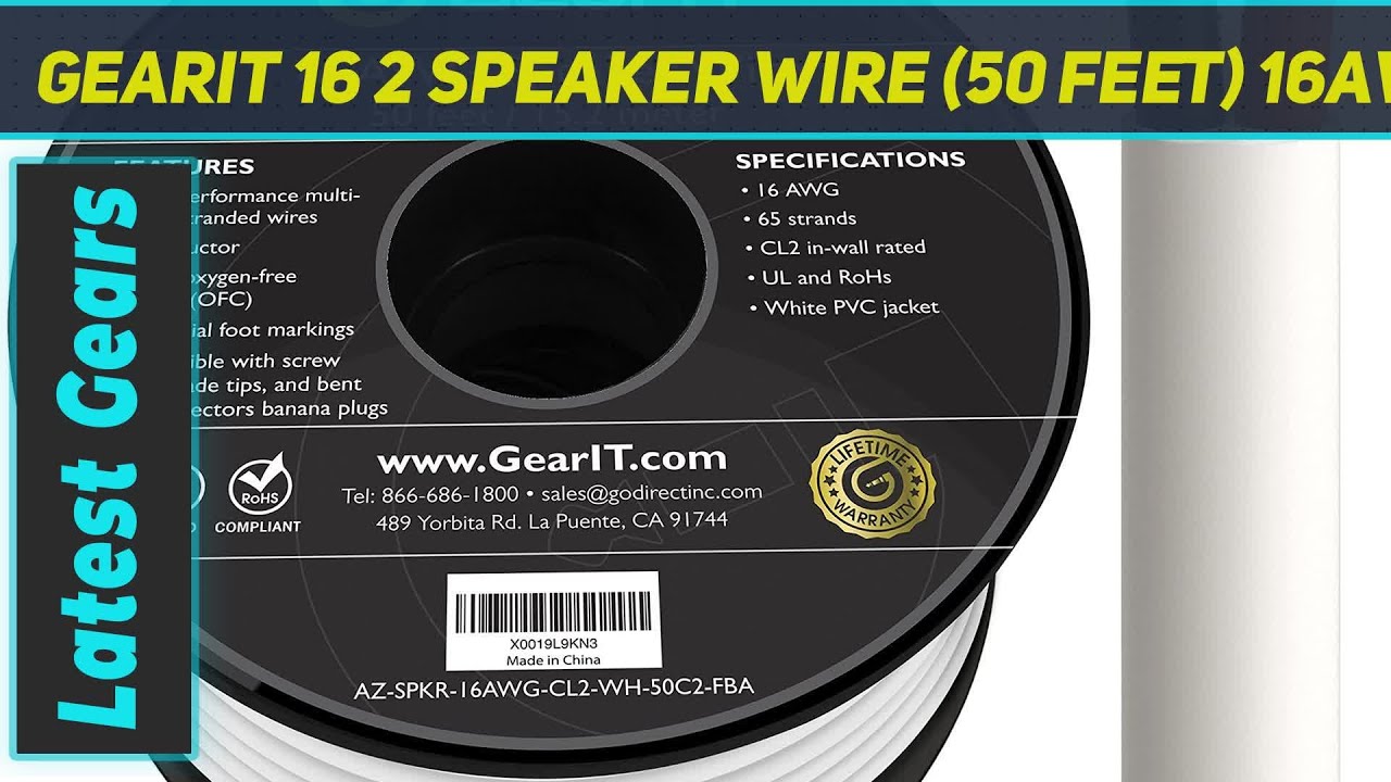 GearIT 16/2 Speaker Wire (50 Feet) 16AWG AZ Review