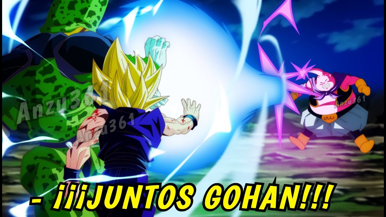 HISTORIAS OFICIALES NO CANÓNICAS: EL EQUIPO MÁS PODEROSO DEL UNIVERSO GOHAN Y CELL VS BUU | ANZU361