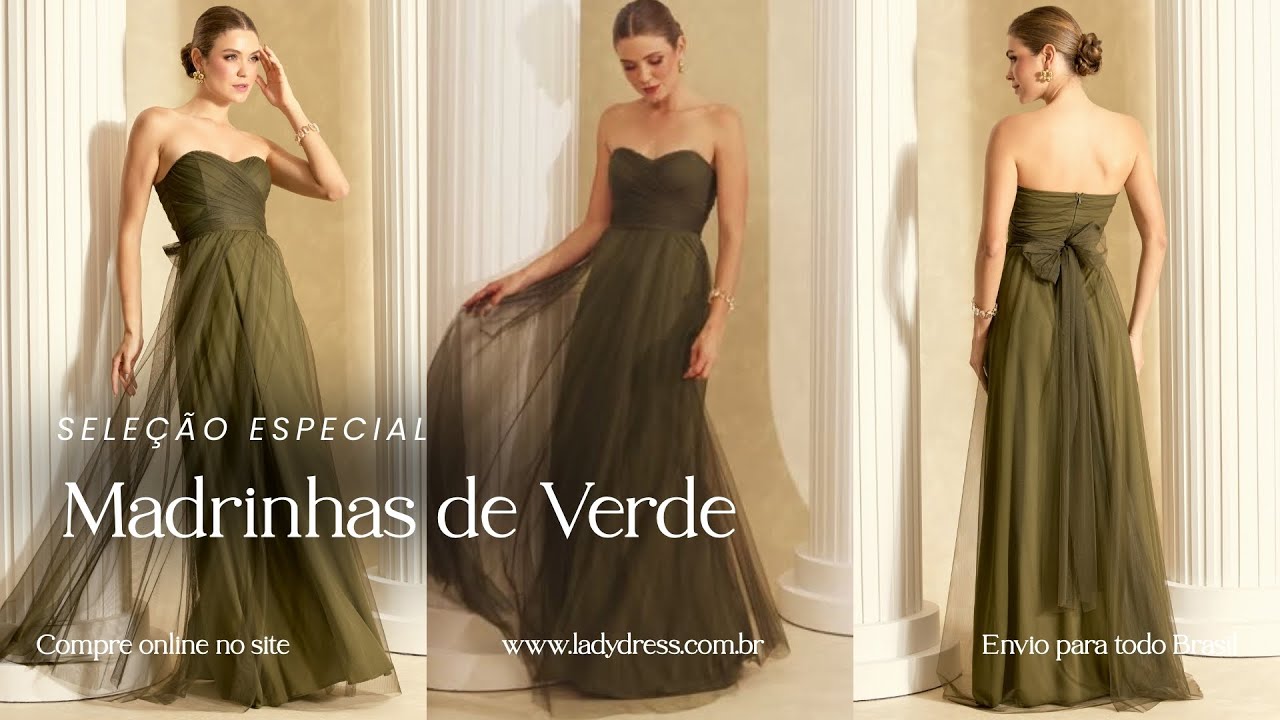 Vestidos de Festas para Madrinhas Verde Oliva Ladydress 2026: Guia Completo + Inspirações