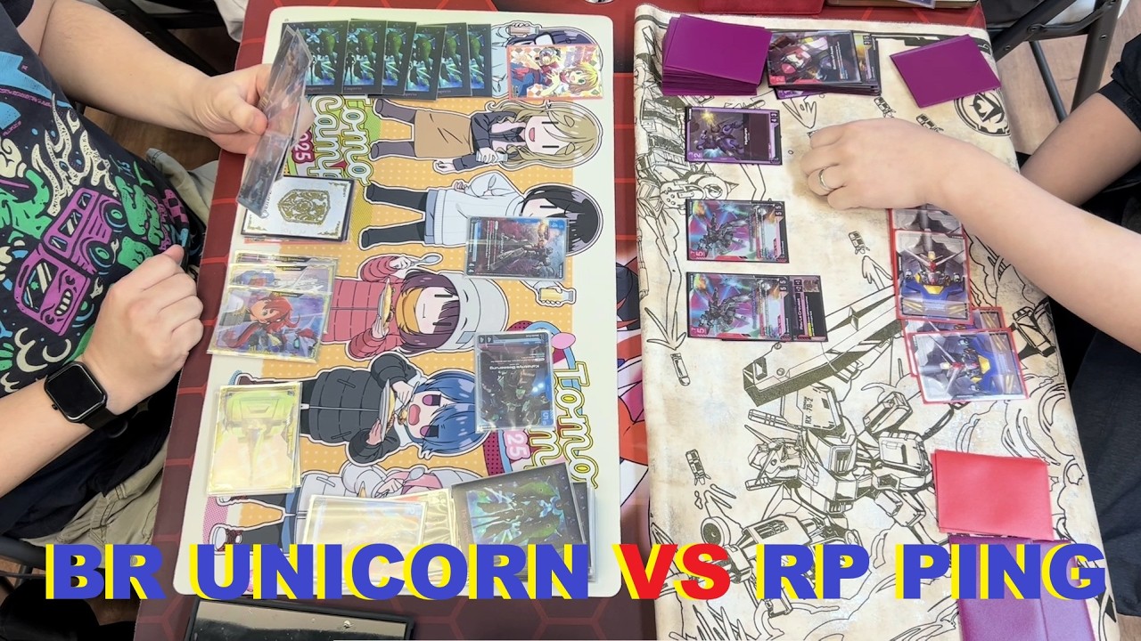 Red Blue Unicorn Ping vs Red Purple Barbatos Providence Ping | Gundam Card Game
