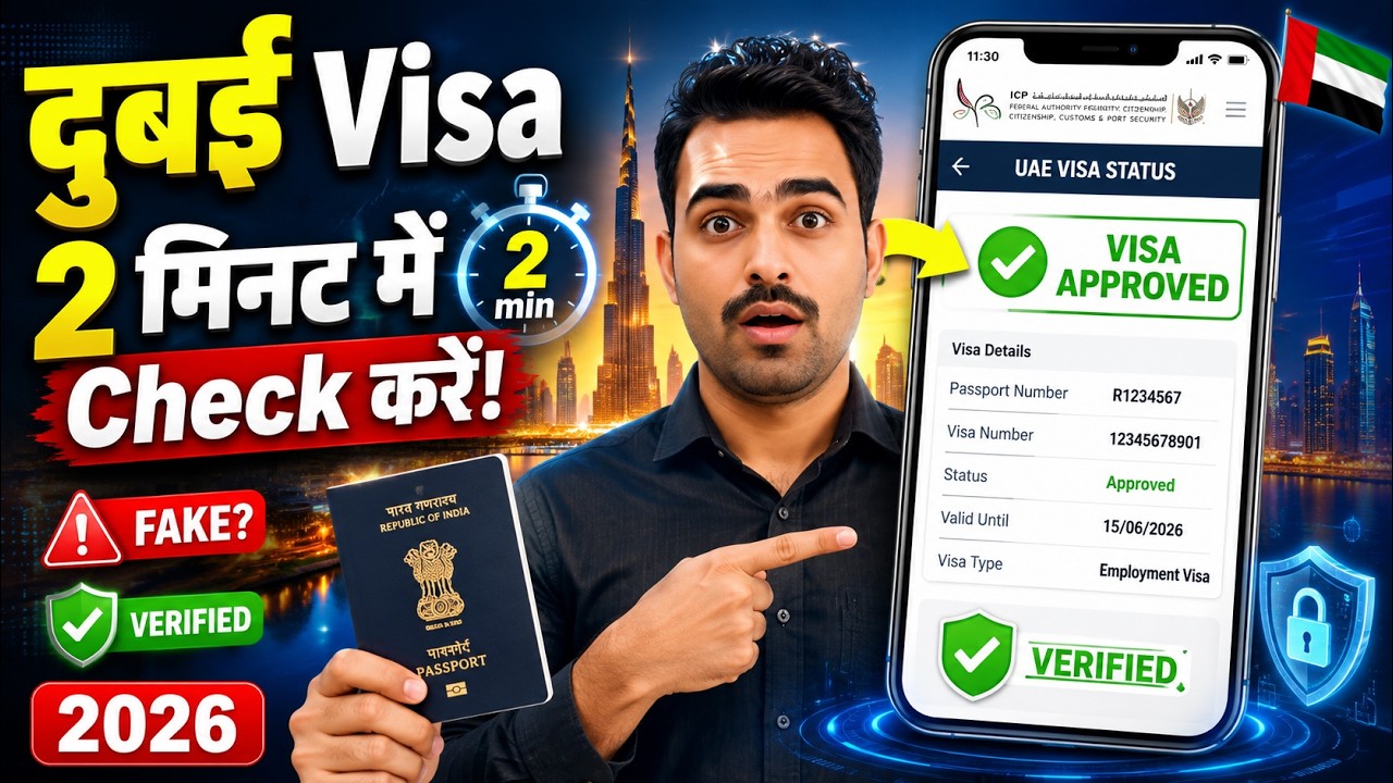 Dubai Visa Check Online 2026 | UAE Visa Status Kaise Check Kare? Dubai Visa Status Online Check