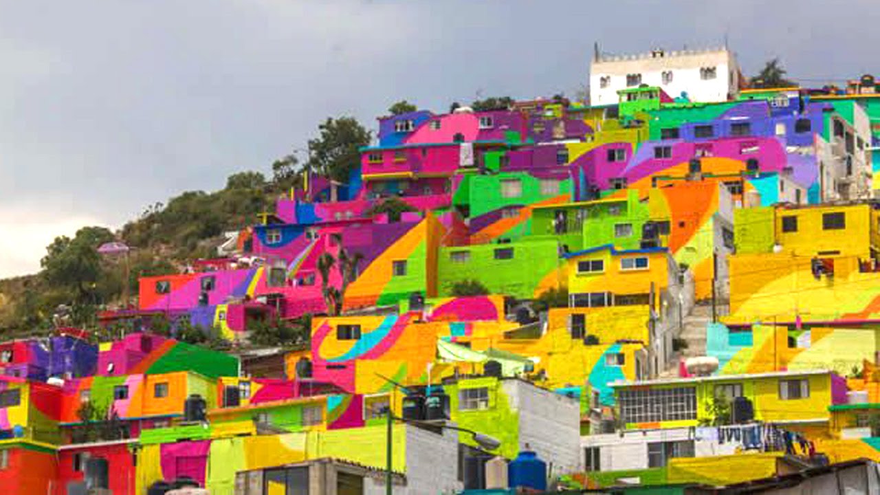 ¡ENTÉRATE! Pintan gigantesco mural en un barrio en Pachuca, Hidalgo