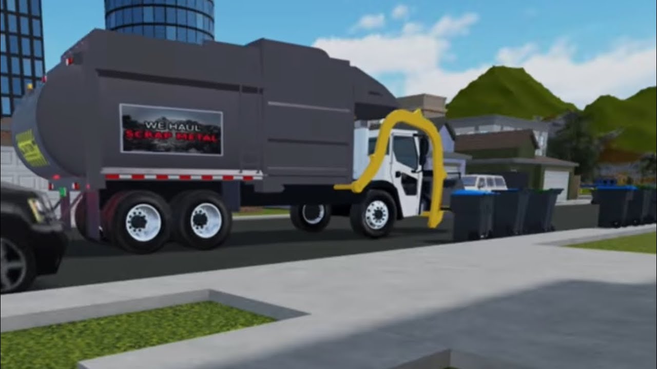 Roblox Collect Garbage for fun picking up trash on a street
