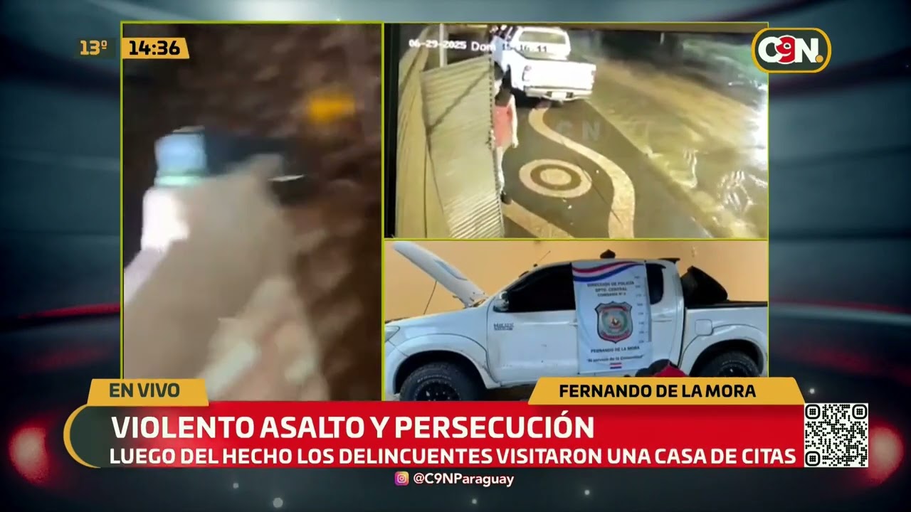 Asalto y persecución en Fernando de la Mora