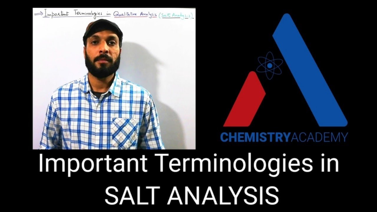Important Terminologies in Salt Analysis|Qualitative Analysis|Lecture 1|Grade 12