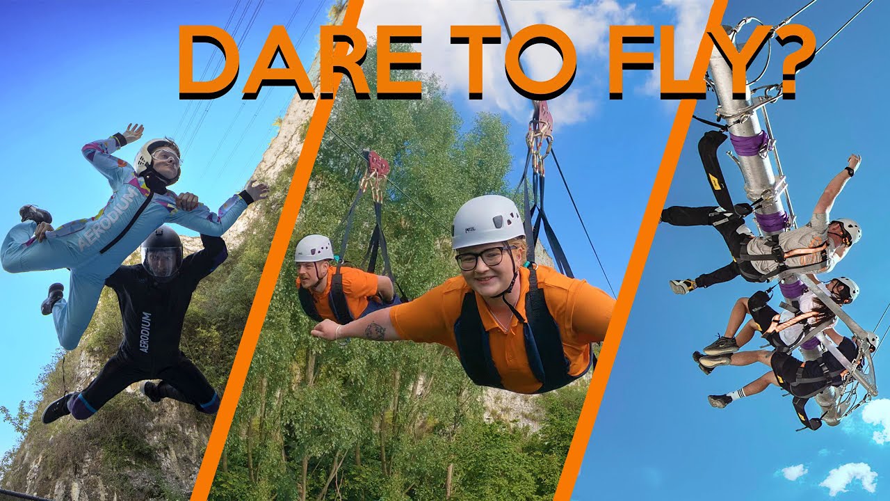England's Longest Zipline! UK's only Outdoor Skydive machine & more at Hangloose Bluewater!