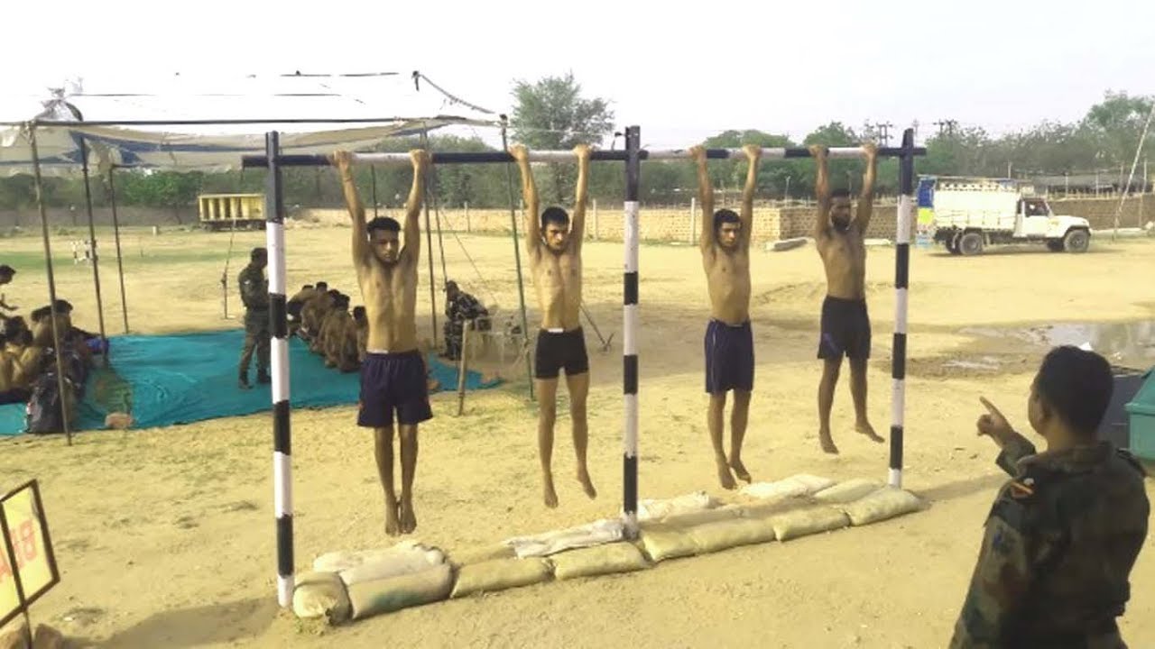 #Army open rally bharti# आर्मी भर्ती में 10 बीम लगवाने में कितने मिनट लटकना पड़ता है,