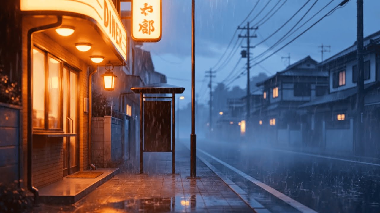 Cinematic Rainy Japan Night 🌙 Lofi Aesthetic Vibes