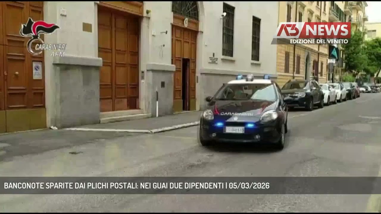 BANCONOTE SPARITE DAI PLICHI POSTALI: NEI GUAI DUE DIPENDENTI | 05/03/2026