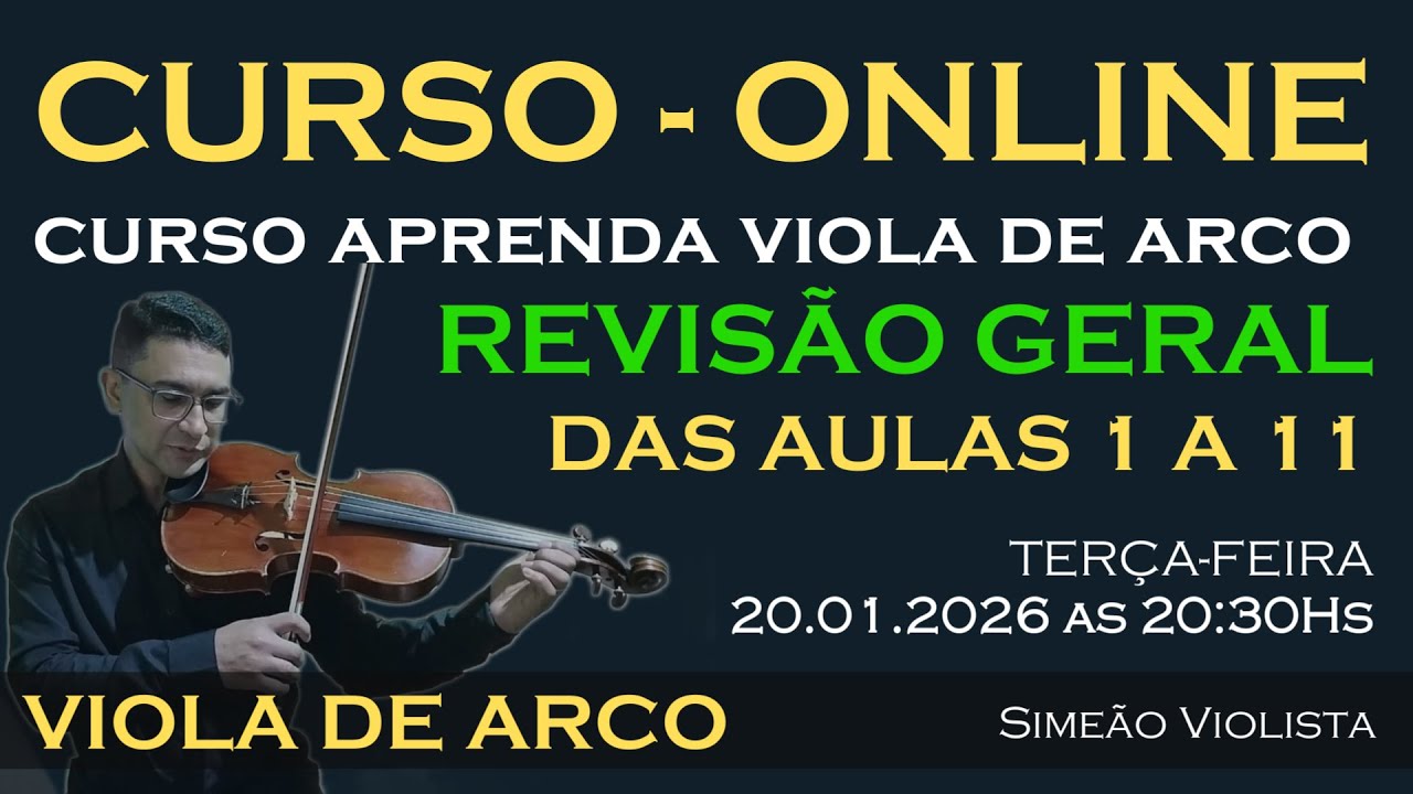 👉 Aula AO VIVO 🎻REVISÃO GERAL  -  Viola de Arco | Reforçando os pontos principais dos Estudos