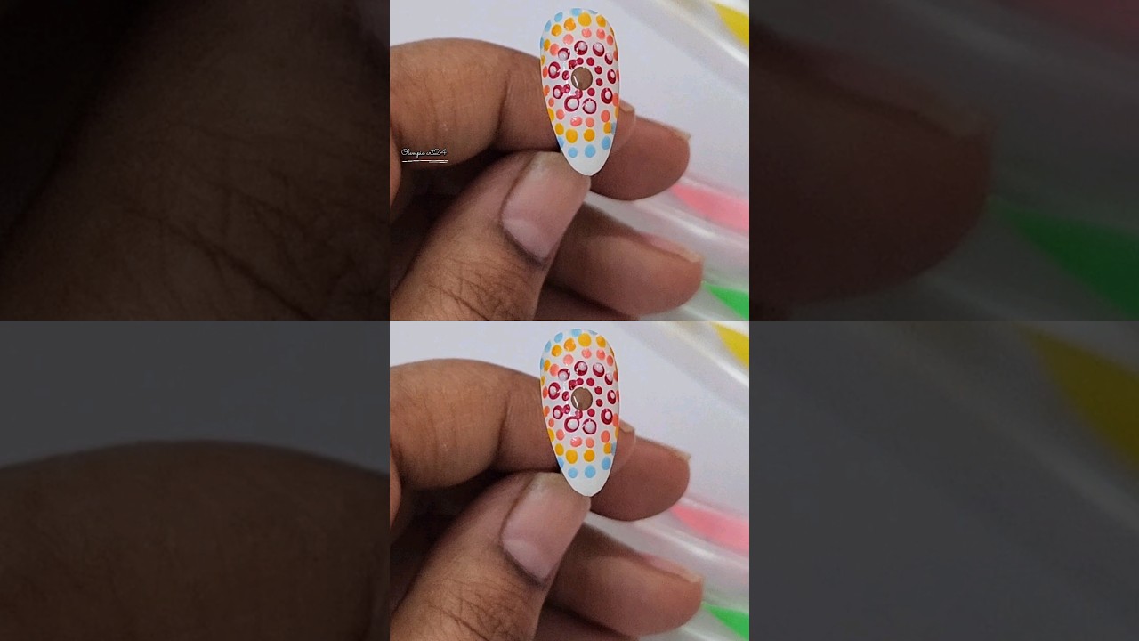 esay mandala nails art design #nailart #craft #2024shorts #like #subscribetomychannel