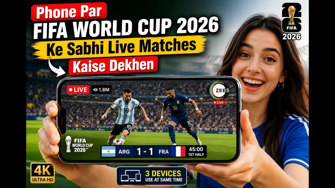 Phone Par FIFA World Cup 2026 Ke Sabhi Live Matches Kaise Dekhen