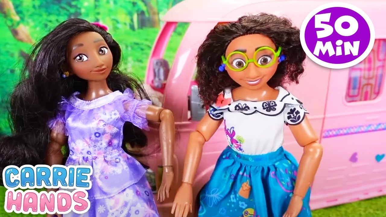 🏕️ ✨Disney Encanto Mirabel Doll Family Packing for Camping Vacation ✨ 🏕️