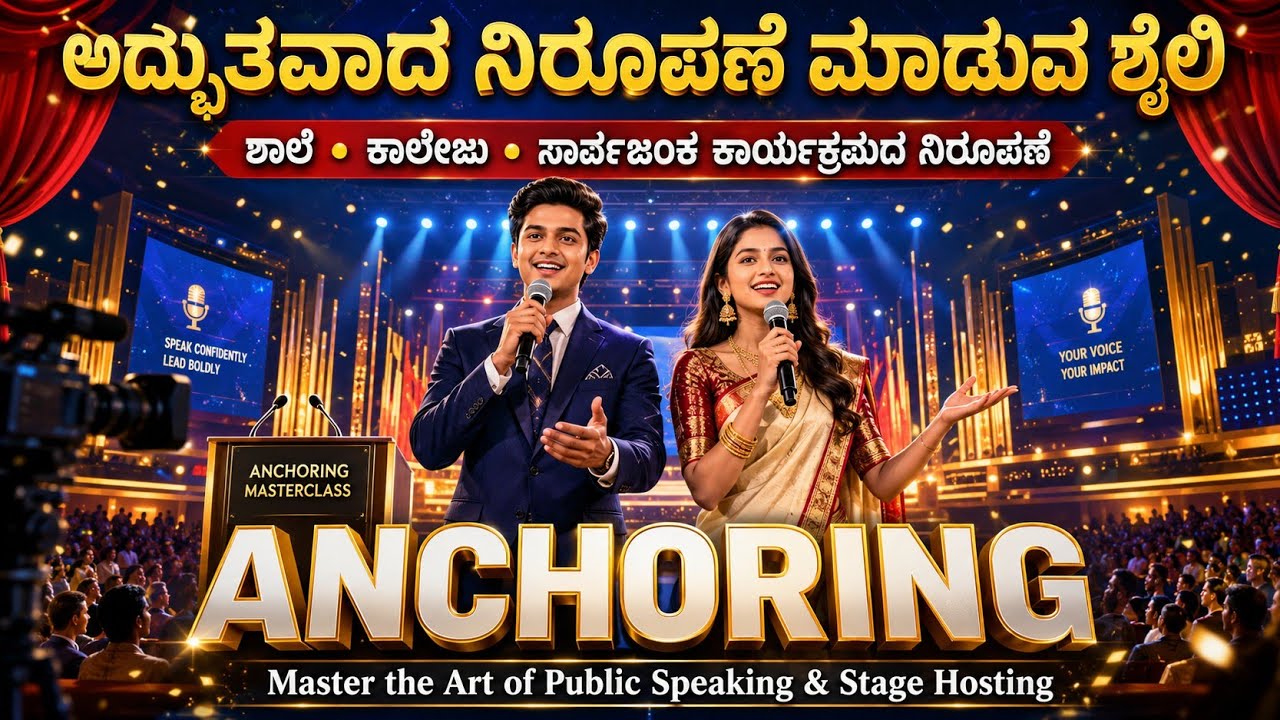 Kannad Anchoring ಕನ್ನಡಲ್ಲಿ ನಿರೂಪಣೆ ಹೇಗೆ ಮಾಡೋದು @Student_adda18