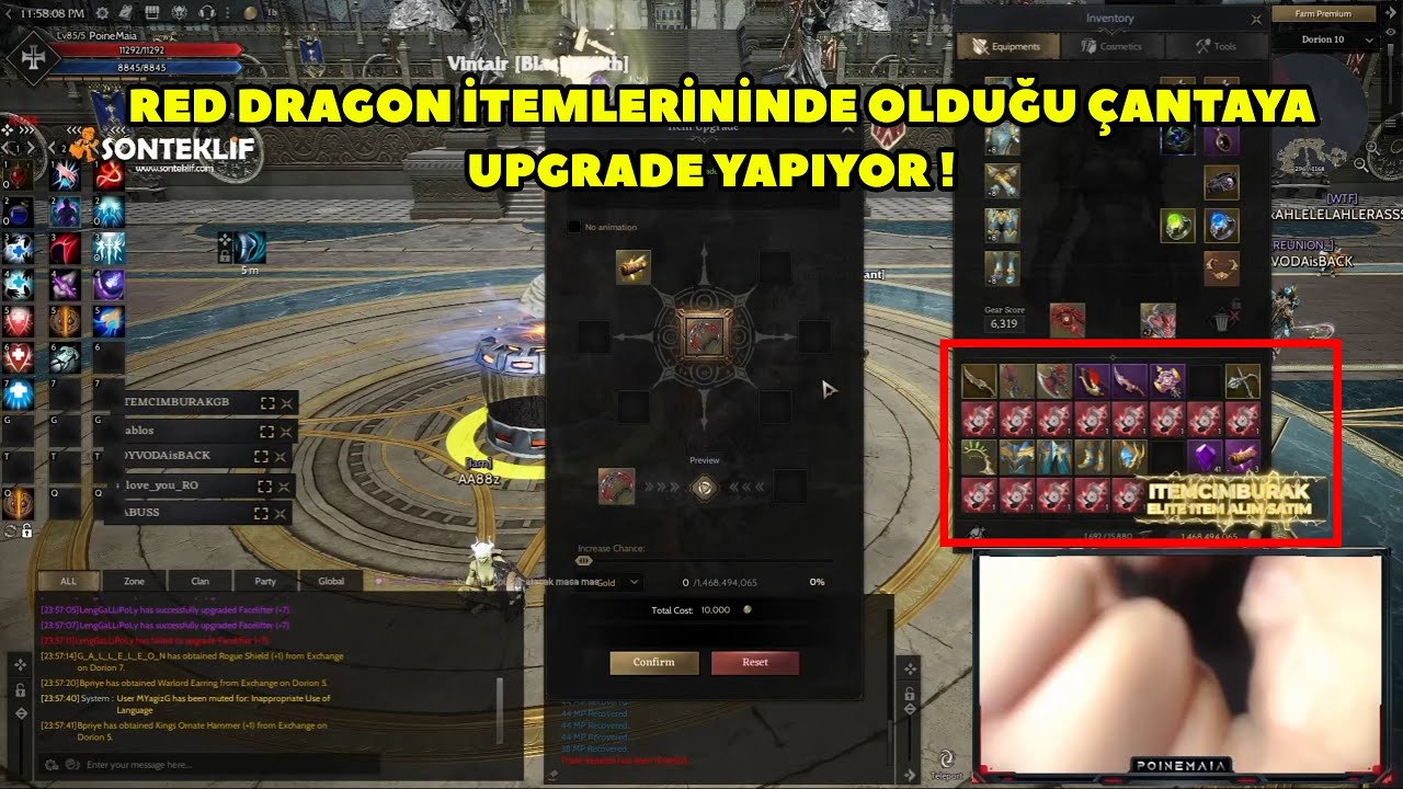 PoineMaia - (Galia) Bomba Gibi Çanta ile +9'a Upgrade Yapıyor ! Rise Online