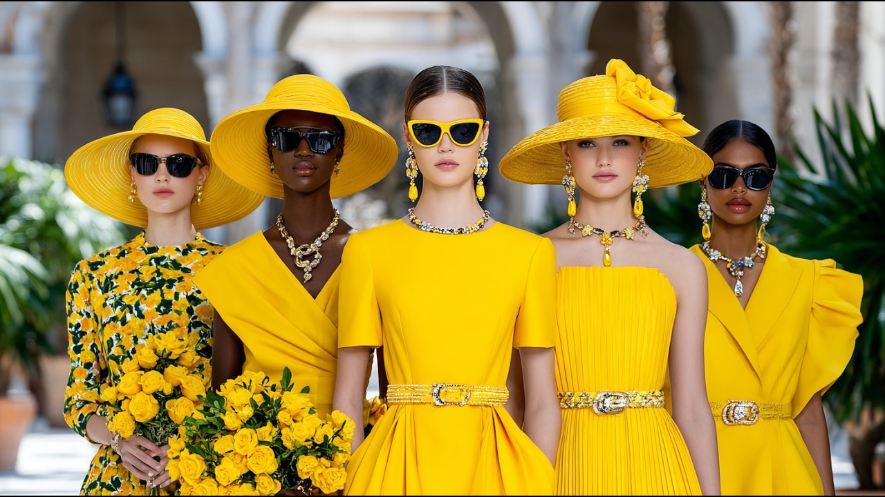 Коллекция Carolina Herrera весна-лето 2026 | Тренды цвета: канареечно-желтый и солнечный