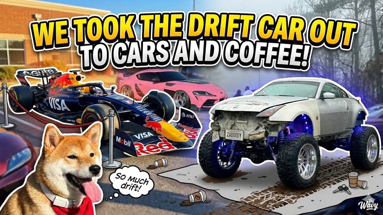 We Took The Drift Car Out To Cars & Coffee! (Formula 1 show car!?)