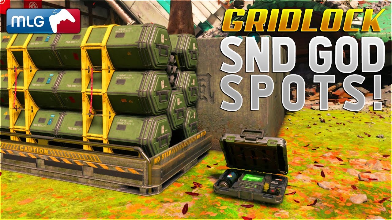 SnD GOD SPOTS on GRIDLOCK! (BO4 SnD BEST Competitive Search and Destroy Plant Spots) Black Ops 4