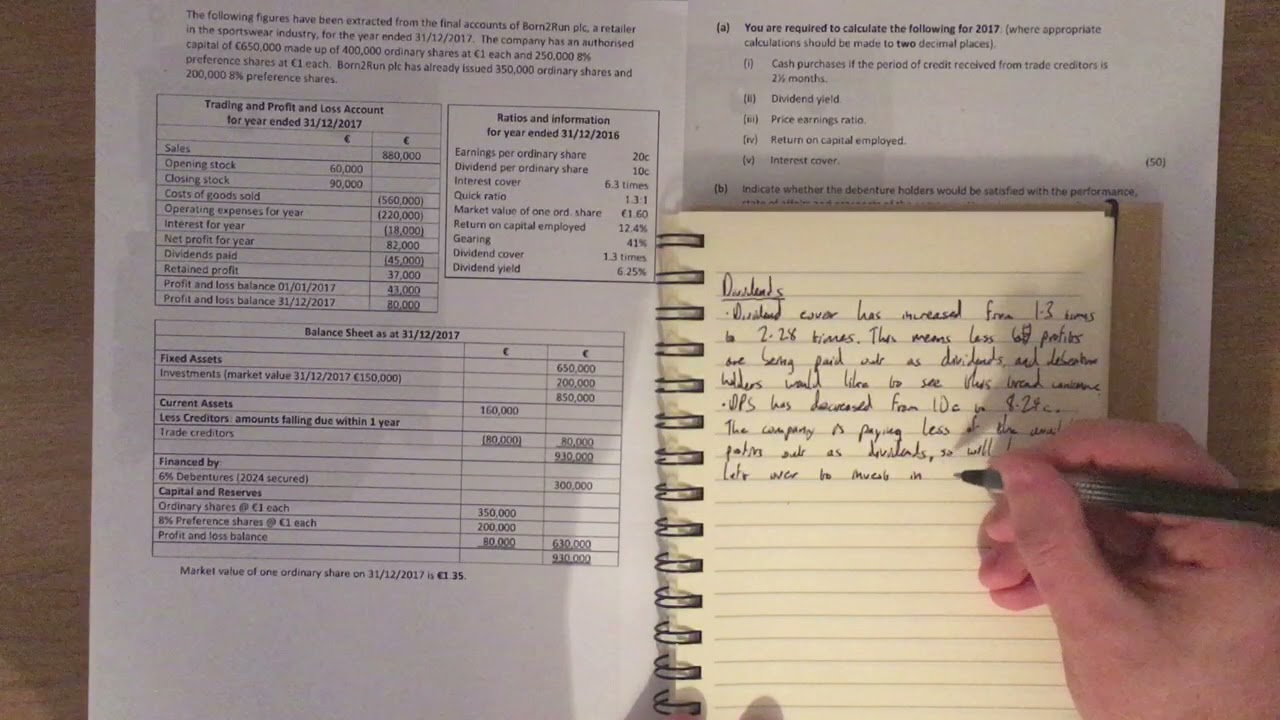 LCHL Accounting 2018 Q5(b) Part 4