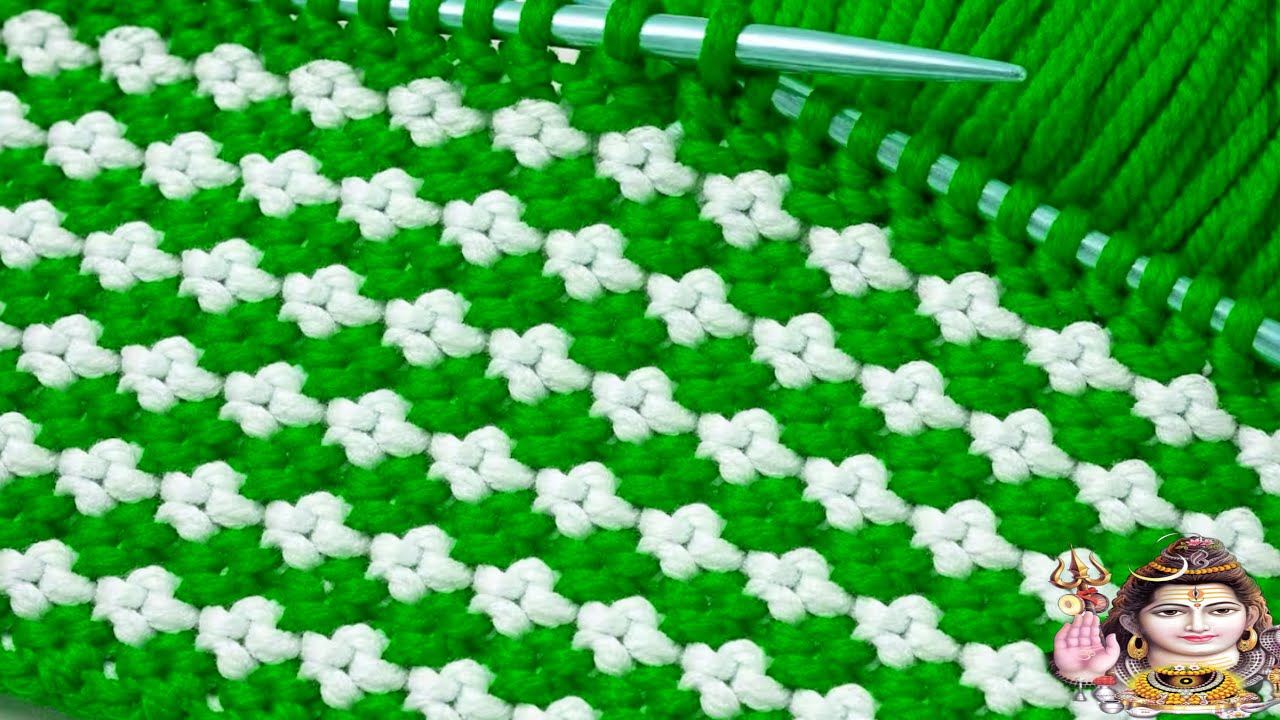 सिर्फ़ एक फंदे का बुनाई डिज़ाइन❤️/Easy & Beautiful Knitting 🧶 Pattern🥰: Bunai 🧶 Design