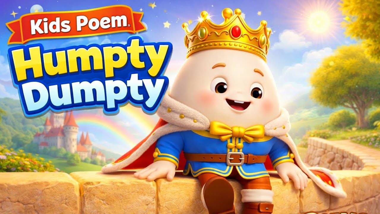 Humpty Dumpty | Classic Nursery Rhyme for Kids | POEMS&FUN