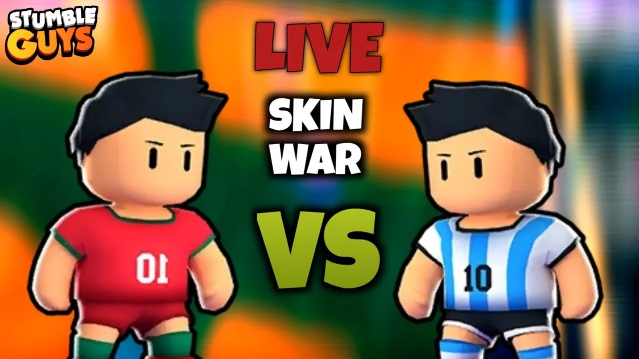 Ronaldo vs Messi (Skin War) Stumble Guys LIVE! #shortslive #shortsfeed #stumbleguys