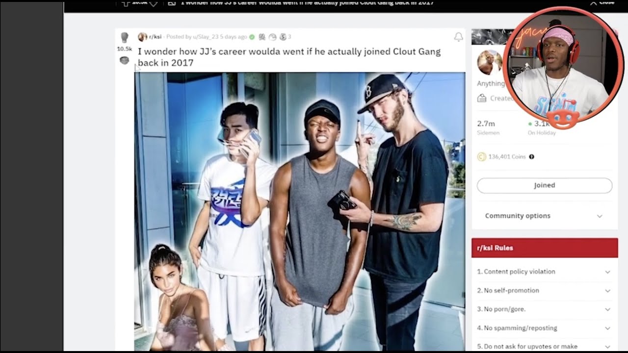KSI ON JOINING CLOUT GANG (FAZE) IN 2017😳😮