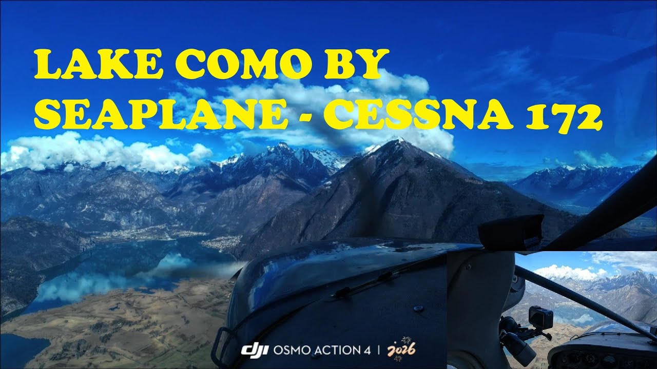 Solo Seaplane Flight Over Lake Como | C172 PPL