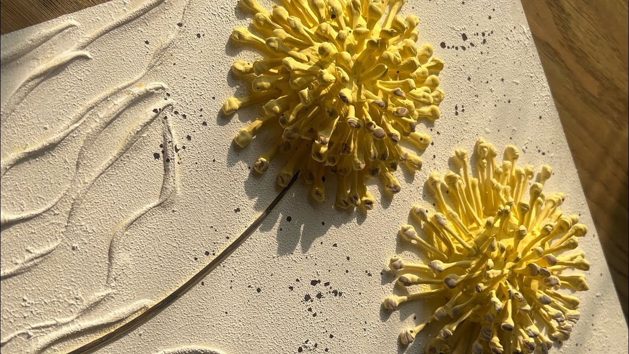 Dandelion Relief Art for beginners | easy texture techniques 