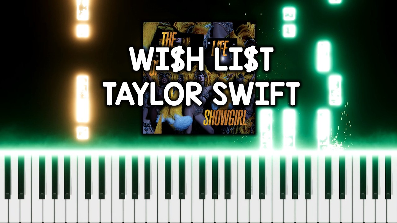 Taylor Swift - Wi$h Li$t | Piano Tutorial (Free MIDI + MP3)