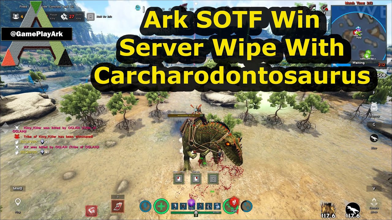 Ark Survival of the Fittest ( Server Wipe with Carcharodontosaurus ) Ark SOTF