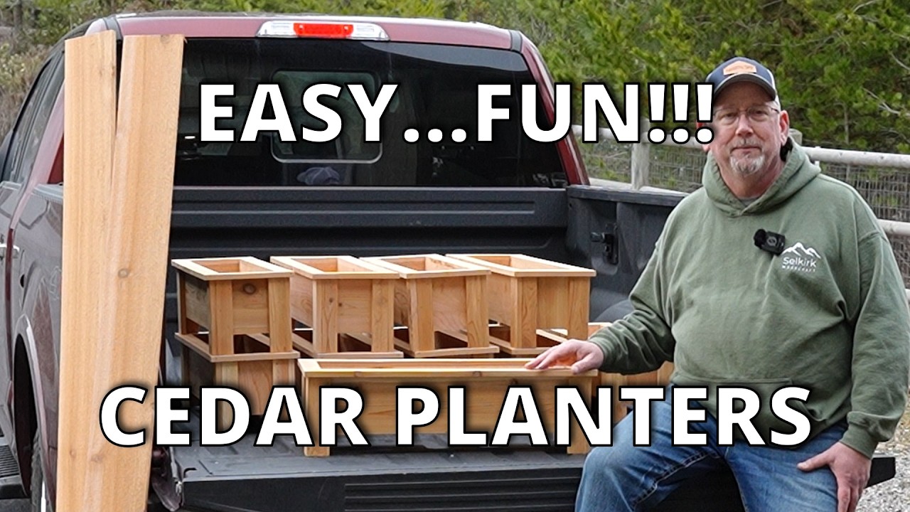 How to Build a Small Cedar Planter Box | Simple 2-Picket Design