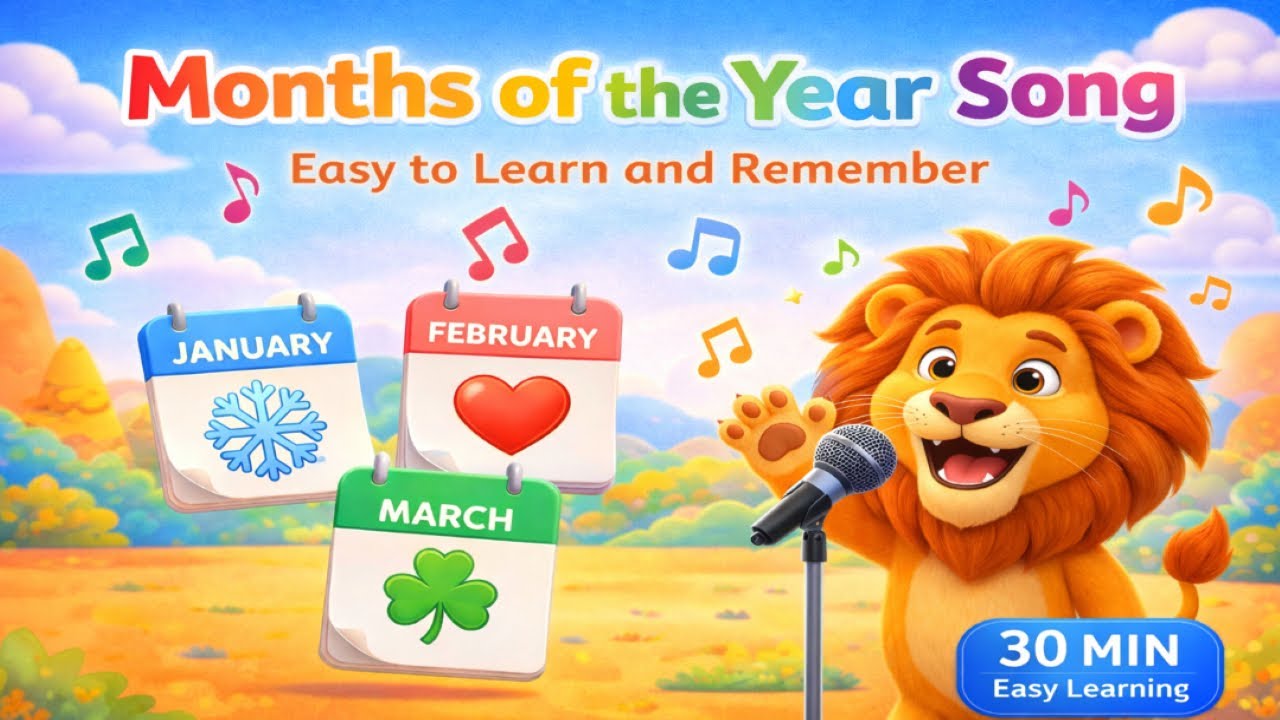 Months of the Year Song for Kids | 30 Minutes | Easy to Learn & Remember