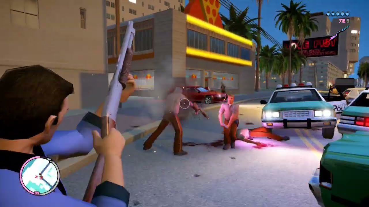 GTA Vice City Nextgen Edition | Epic Downtown Massacre & Six Star Escape!