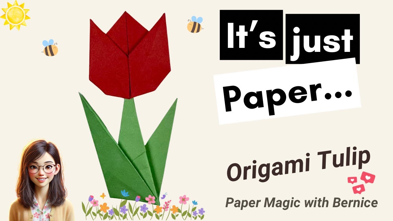This Origami Tulip Feels Like Spring 🌷