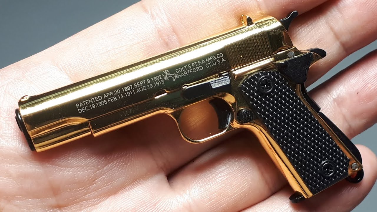 1/3 Colt 1911 gold от Yingtu Scale Mini Metal Toy Gun Model, брелок из сплава, подвижные части, 1:3