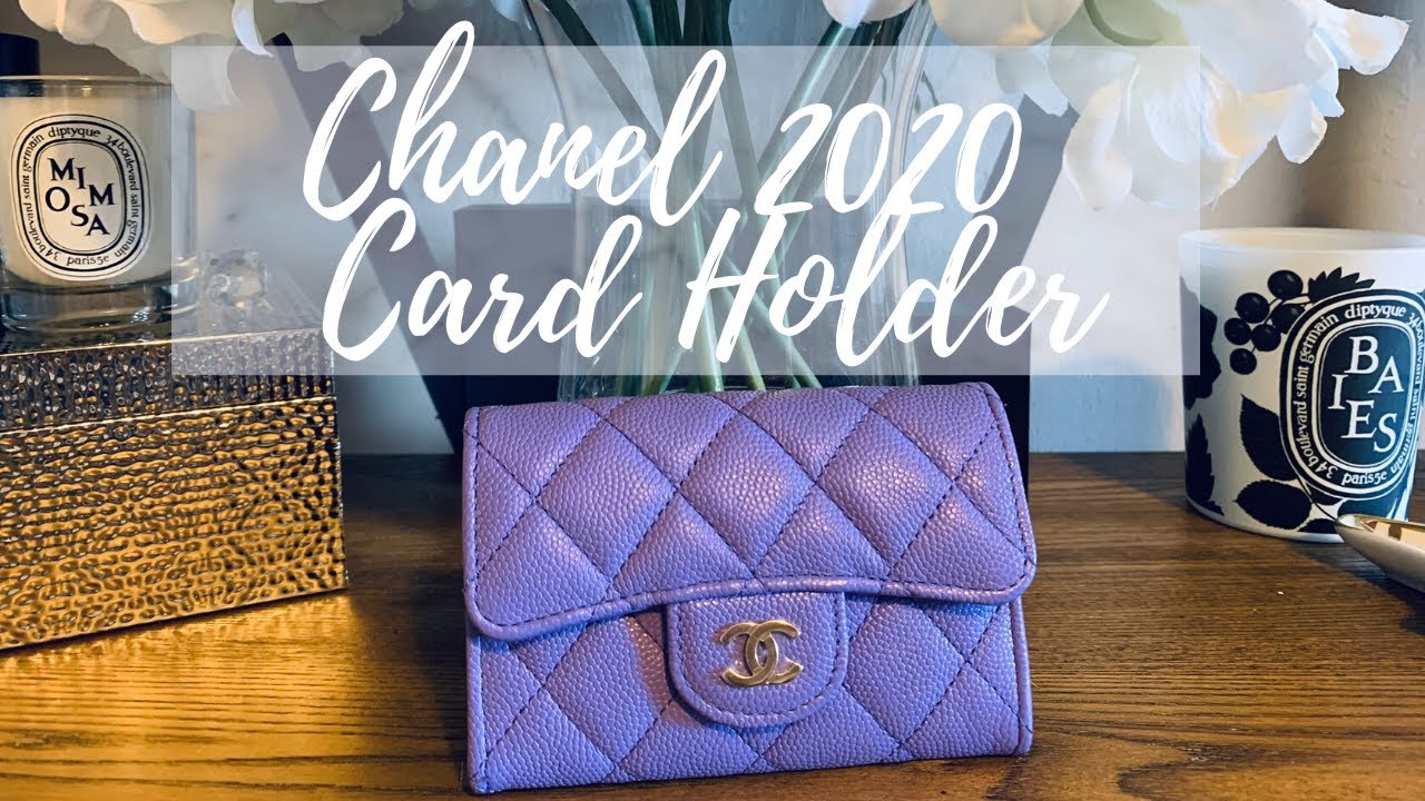 2020 Chanel Card Holder Review | Purple Classic Card Holder