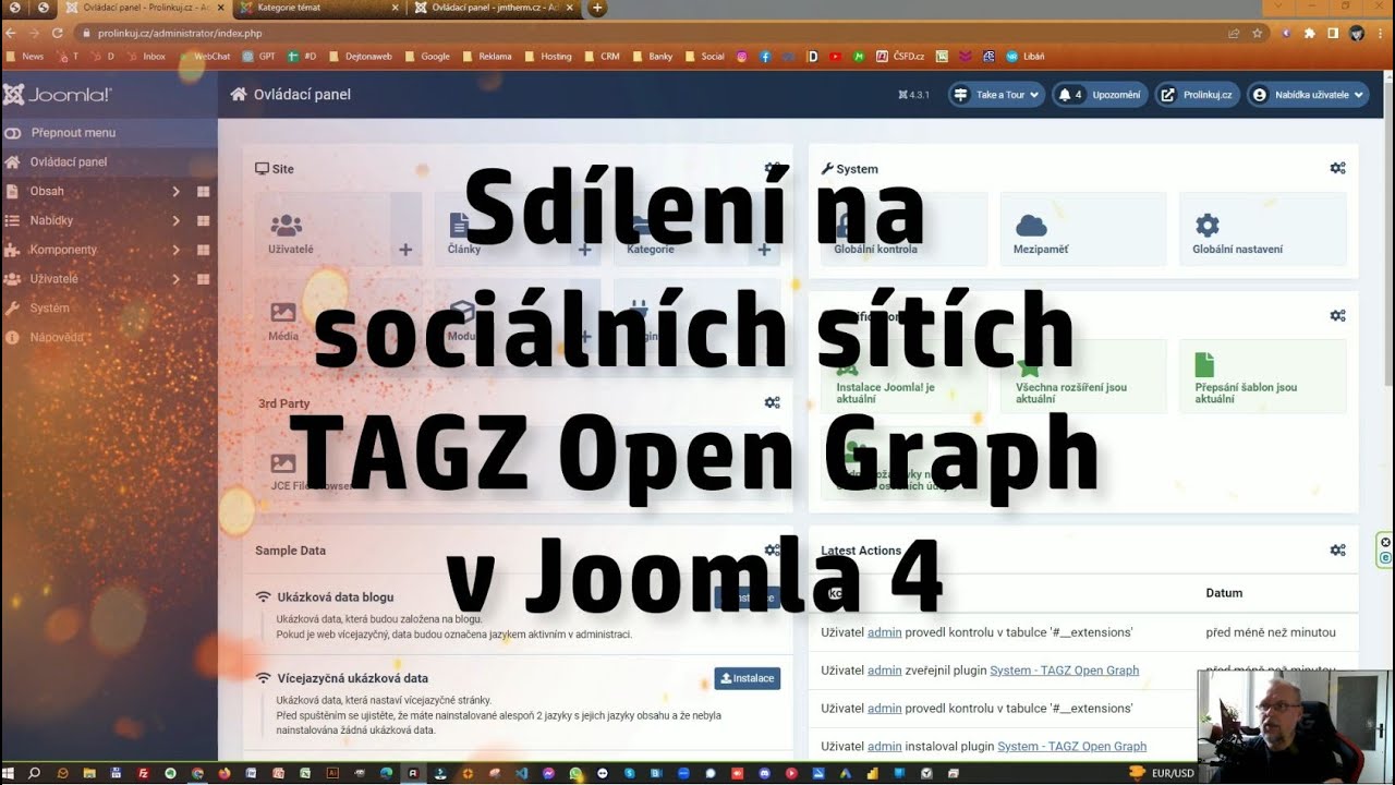 Sdílení na sociálních sítítch | TAGZ Open Graph v Joomla 4