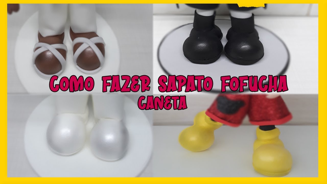 Como fazer Sapato fofucho de caneta com Bolinha de Isopor | Cantinho da Leila