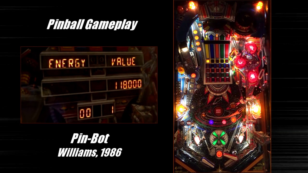 Pin-Bot pinball machine gameplay (Williams, 1986)