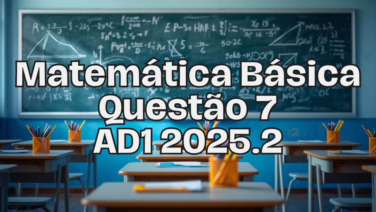 MATEMÁTICA BÁSICA CEDERJ: Resolução Questão 7 - AD1 2025.2 - Interseção de Inequações e Reta Real