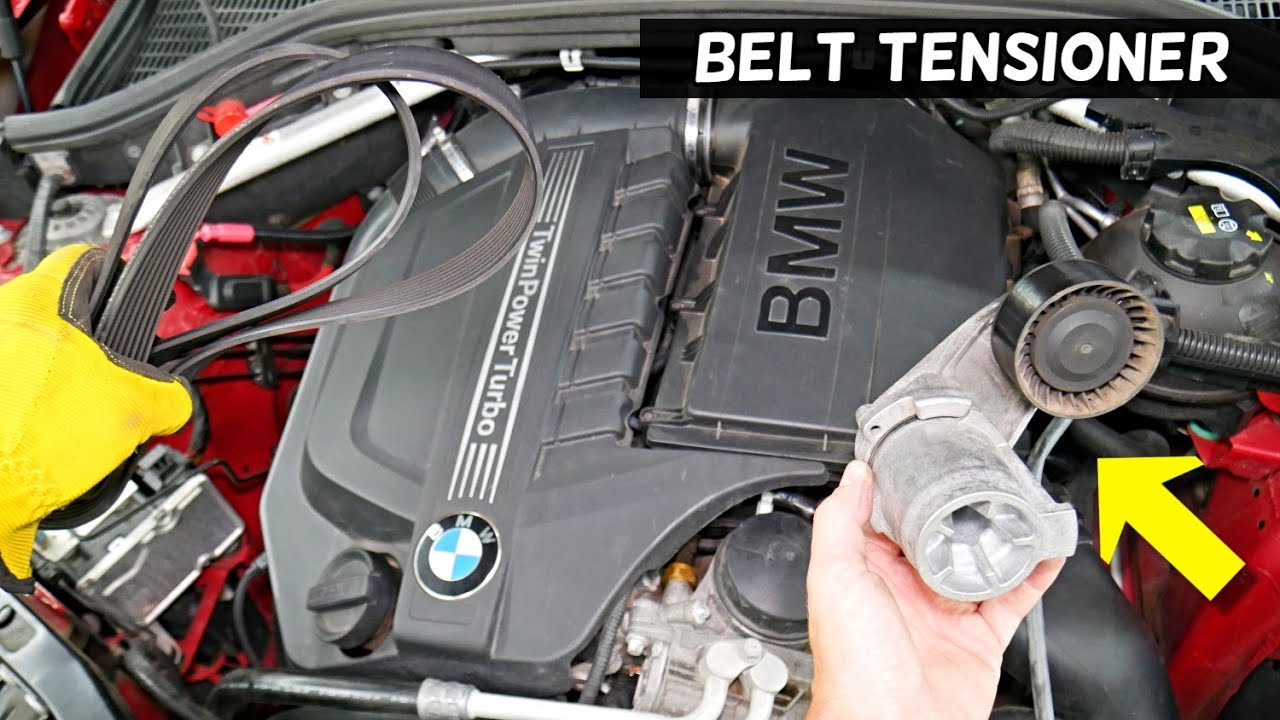 SERPENTINE BELT TENSIONER REPLACEMENT REMOVAL BMW N55 335i 535i 435i 635i M235i X1 X3 X4 X5 X6 XDRIV