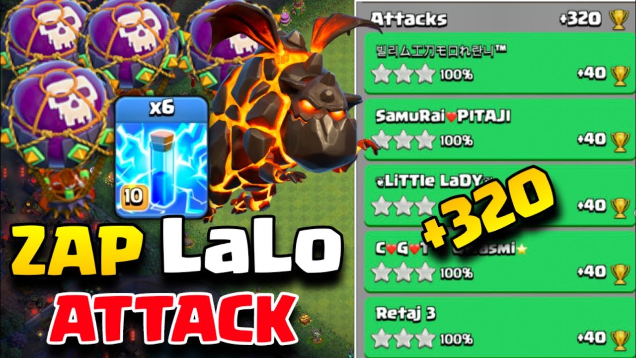 New Zap Lalo Attack Th16 Max 🔥 | Best Th16 Attack Strategy | clash of clans